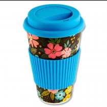 PREMIER GREEN LINE 15oz/450ml BAMBOO COFFEE ECOCUP - FLORAL