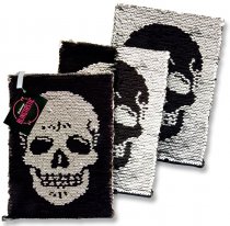 EMOTIONERY BLINGTASTIC A5 160pg SEQUINS NOTEBOOK - SKULL