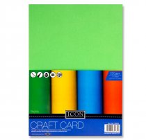 ICON PKT.10 A4 220gsm CRAFT CARD - BRIGHTS