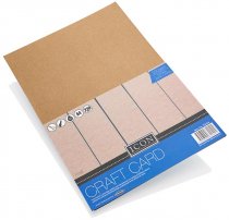 * ICON PKT.10 A4 220gsm CRAFT CARD - KRAFT