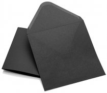 ICON OCCASIONS PKT.10 6Óx6Ó 250gsm CARDS & ENVELOPES - BLACK