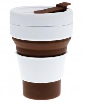 GREEN LINE 12oz COLLAPSIBLE CUP - BROWN
