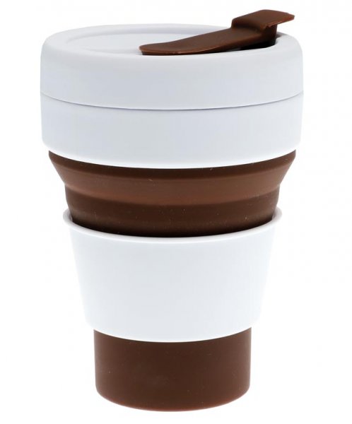 GREEN LINE 12oz COLLAPSIBLE CUP - BROWN