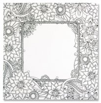 ICON 300x300mm COLOUR MY CANVAS - FLORAL FRAME