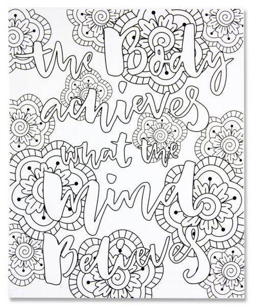 ICON 300x250mm COLOUR MY CANVAS - MIND BELIEVES