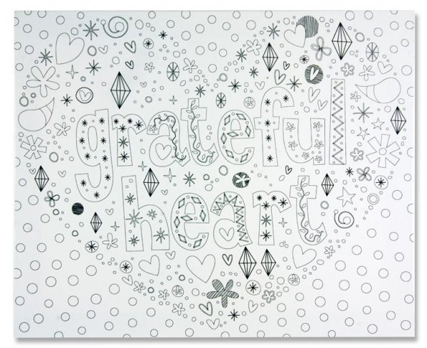 ICON 300x250mm COLOUR MY CANVAS - GRATEFUL HEART