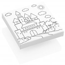 ICON 100x100mm COLOUR MY CANVAS - CASTLE