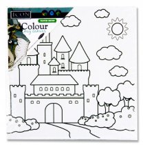 ICON 100x100mm COLOUR MY CANVAS - CASTLE