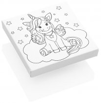 ICON 100x100mm COLOUR MY CANVAS - UNICORN