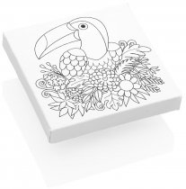 ICON 100x100mm COLOUR MY CANVAS - TOUCAN