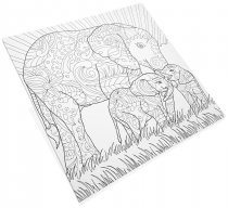 ICON 500x500mm COLOUR MY CANVAS - ELEPHANT