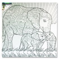 ICON 500x500mm COLOUR MY CANVAS - ELEPHANT