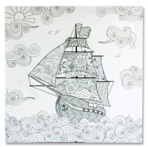 ICON 500x500mm COLOUR MY CANVAS - SHIP