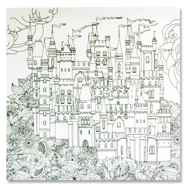 ICON 500x500mm COLOUR MY CANVAS - CASTLE