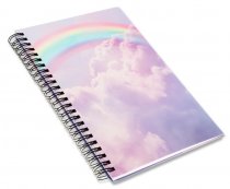 I LOVE STATIONERY A5 160pg WIRO NOTEBOOK - PASTEL RAINBOW