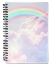 I LOVE STATIONERY A5 160pg WIRO NOTEBOOK - PASTEL RAINBOW