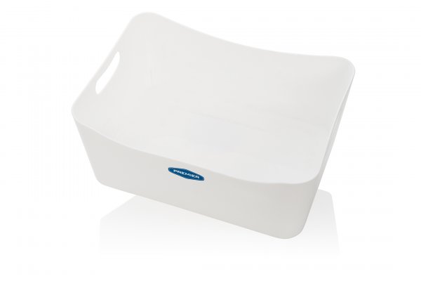 PREMIER UNIVERSAL 340x225x140mm STORAGE BASKET LARGE - WHITE