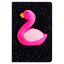 I LOVE STATIONERY A5 160pg GLITTER NOTEBOOK - FLAMINGO