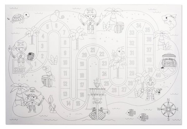 ICON 400x600mm COLOUR MY CANVAS - PIRATE PUZZLE