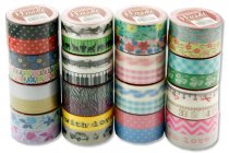 * ICON CRAFT PKT.2 15mm x 10m ROLLS WASHI TAPE 16 ASST. CDU