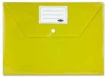 PREMIER OFFICE A4 BUTTON DOCUMENT WALLETS - BRIGHT